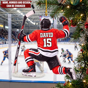 Forever Hockey – Personalized Acrylic Custom Shape Ornament