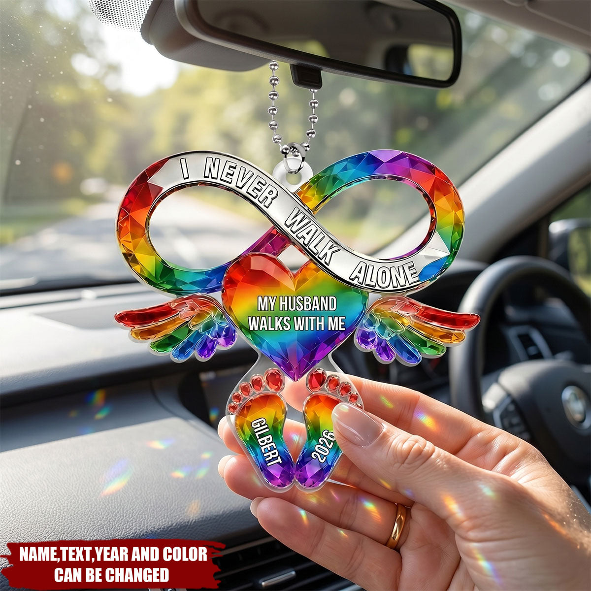 Your Love Still Rides Beside Me Every Day - Personalized Car Ornament