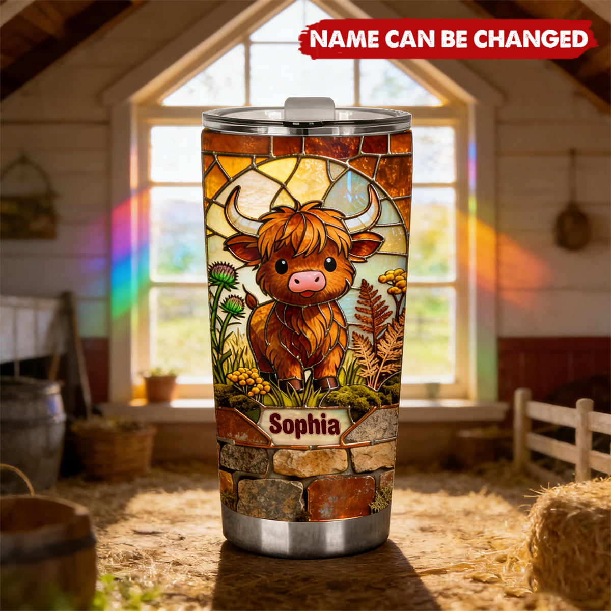 Farm Life - Personalized Highland Cow Tumbler