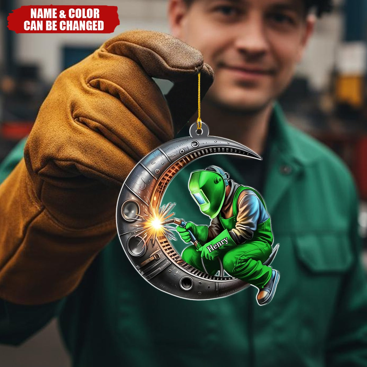 3D Effect Personalized Welder Acrylic Ornament