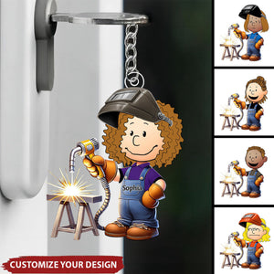 Personalized Gifts For Welder Keychain