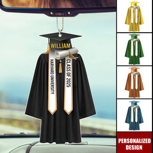 Personalized Graduation Ornaments Class of 2025 Graduation Gown Car Ornament Gifts