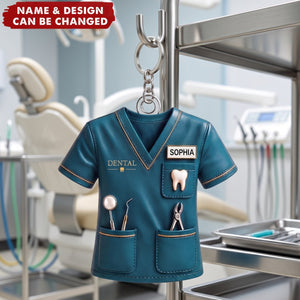 Tooth Hero – Personalized Acrylic Keychain, Gift for Dentist