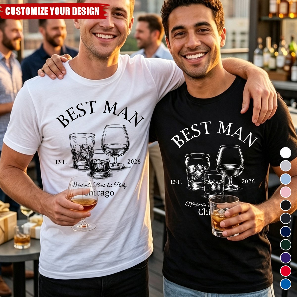 Custom Bachelor Party T-shirt - Personalized Groomsmen Proposal Wedding Gifts For Groomsmen