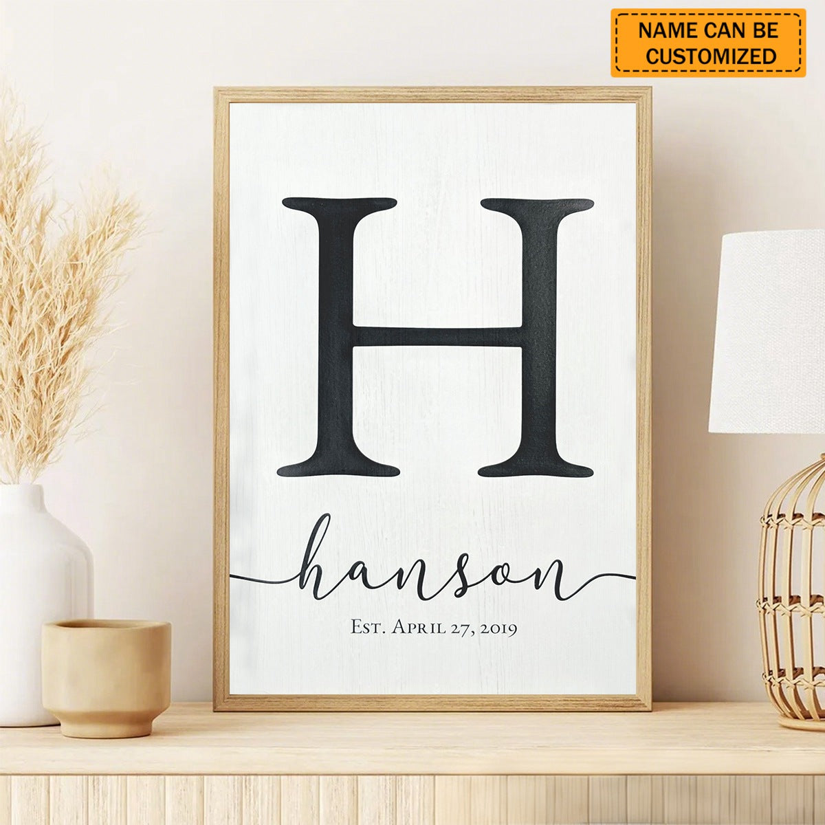 Personalized Family Name Poster - Custom Poster Monogram