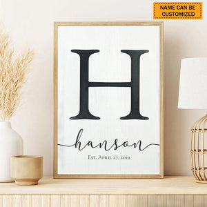 Personalized Family Name Poster - Custom Poster Monogram