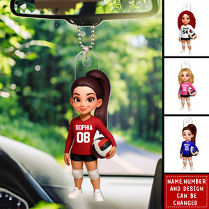 3D Effect Proud Volleyball Player - Personalized Car Ornament, Gift For Volleyball Players, Volleyball Lovers