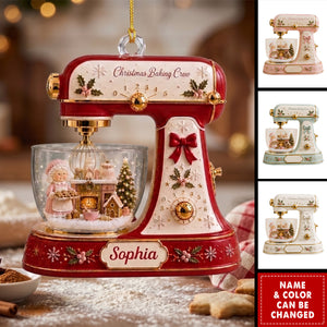 Custom Kitchen Stand Mixer Acrylic Ornament, Personalized Baking Crew Tree Hanging