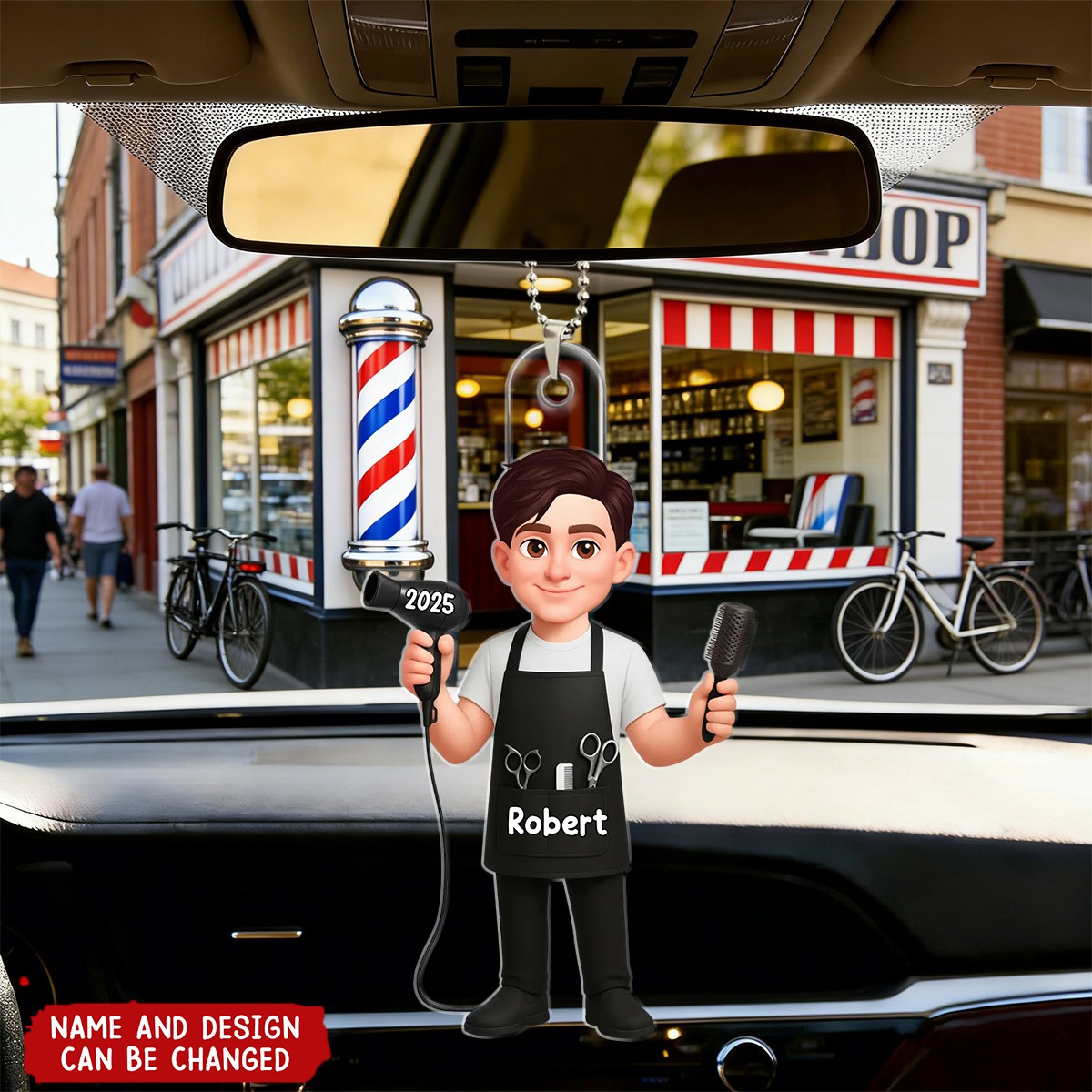 Hairdresser Man Woman - Personalized Car Ornament
