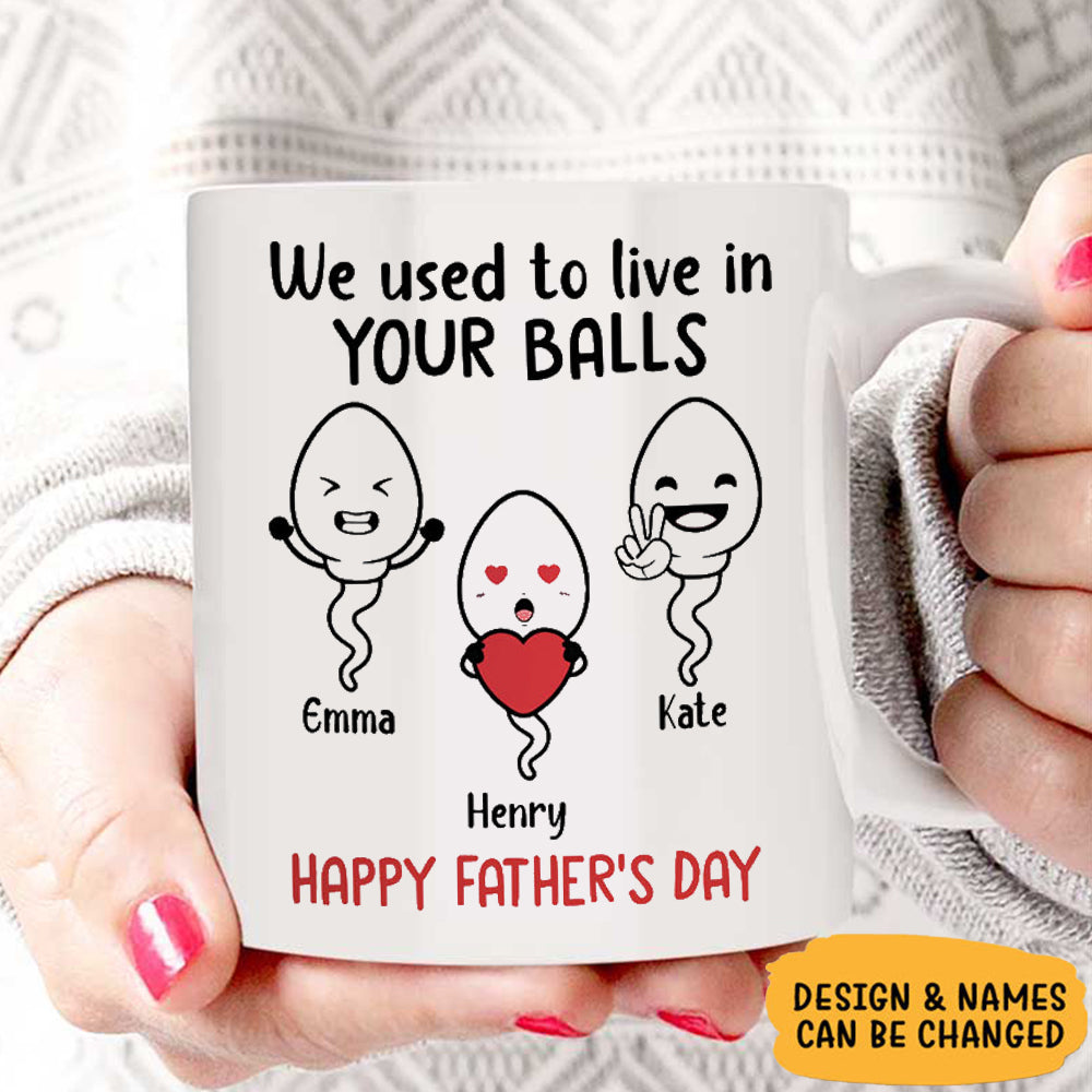 Little Kids We Used To Lived In, Personalized Mug, Father's Day Gifts, Gift For Dad