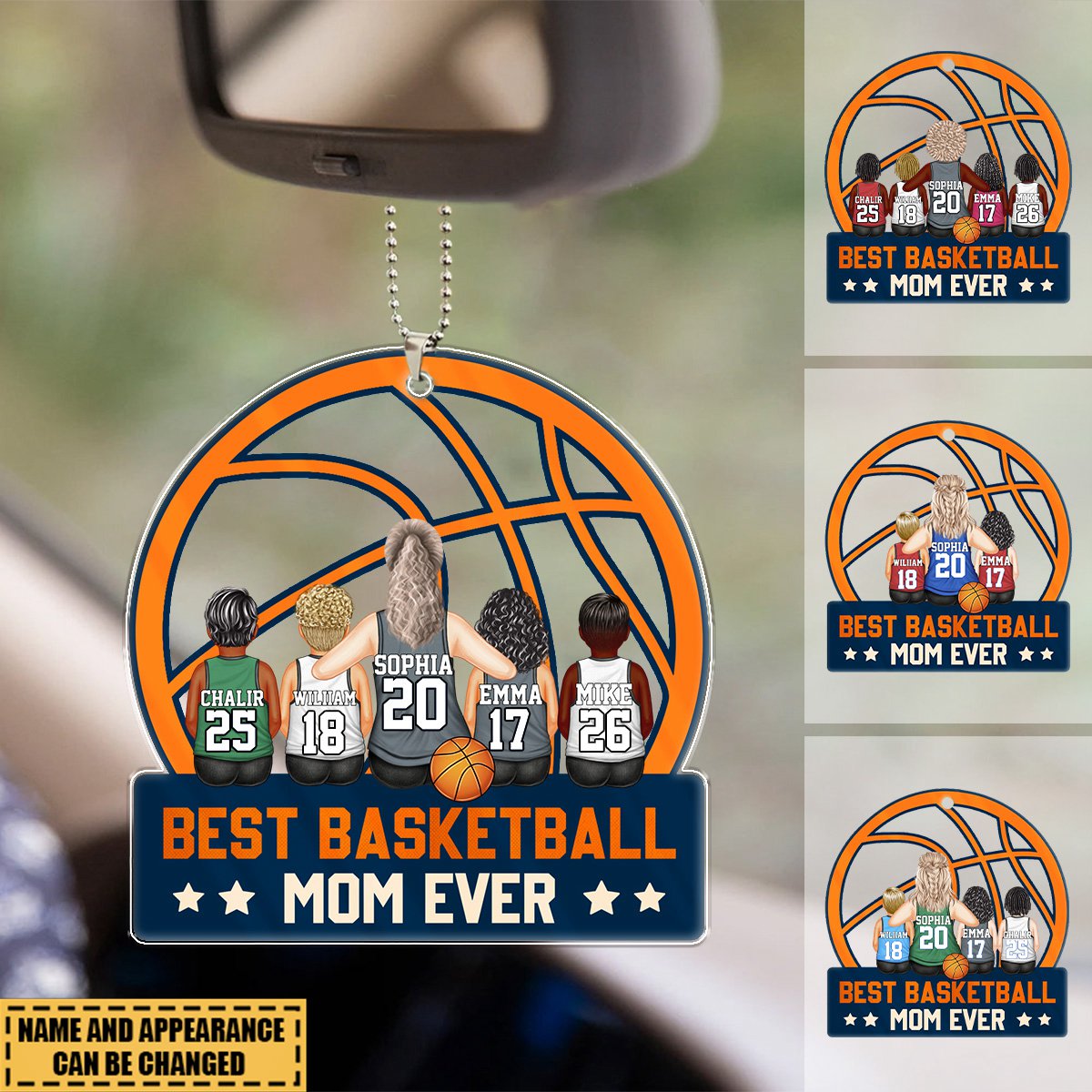 Best Basketball Mom Ever - Gift For Sport Mom, Basketball Mom - Personalized Acrylic Car Ornament
