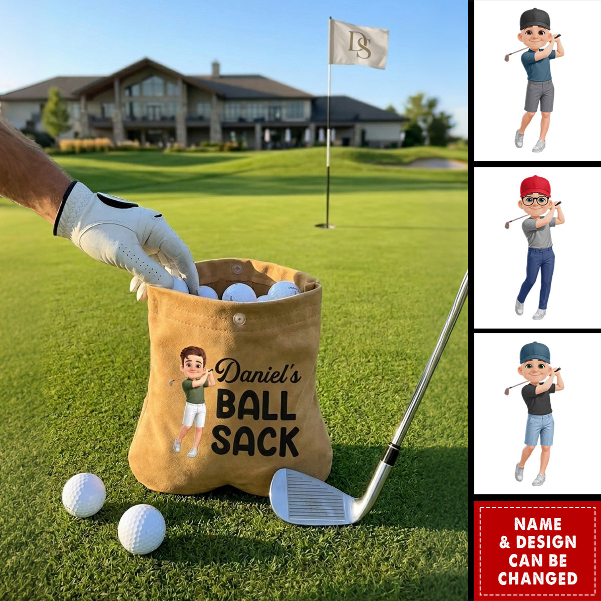 Custom Golf Ball Bag Sack - Personalized Birthday Gifts For Golf Lovers, Sports Fans, Sports Lovers - Fairways And Good Days