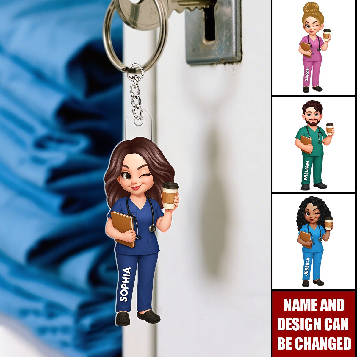 New Nurse - Personalized Keychain, RN Gift, BSN Gift, Nursing Graduation Gift