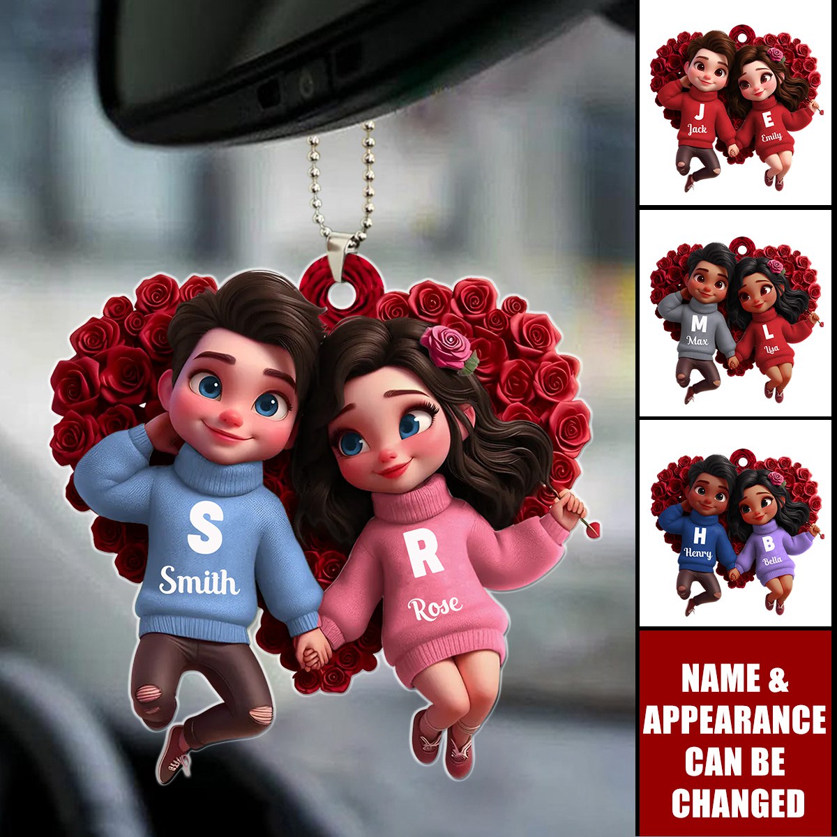 Personalized Gift For Couple Together Since Cartoon Style Acrylic Ornament