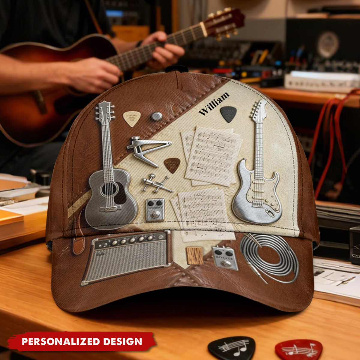 Guitarist - Personalized Guitar Classic Cap, Gift for Music Lovers