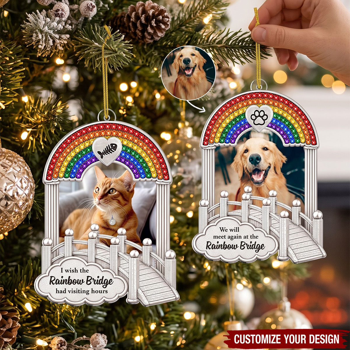 We Will Meet Again At The Rainbow Bridge - Personalized Acrylic Ornament