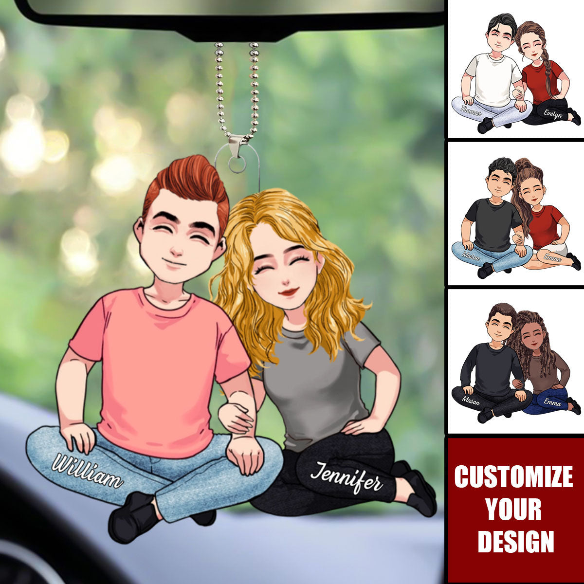 You Are My Missing Piece - Couple Personalized Acrylic Car Ornament