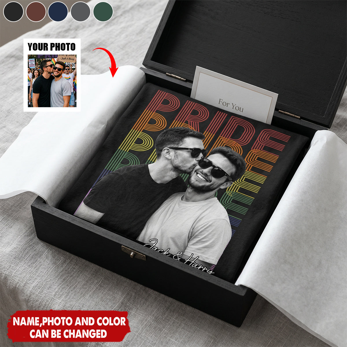 Retro Pride Bootleg Style LGBT+ Couple - Personalized T-Shirt