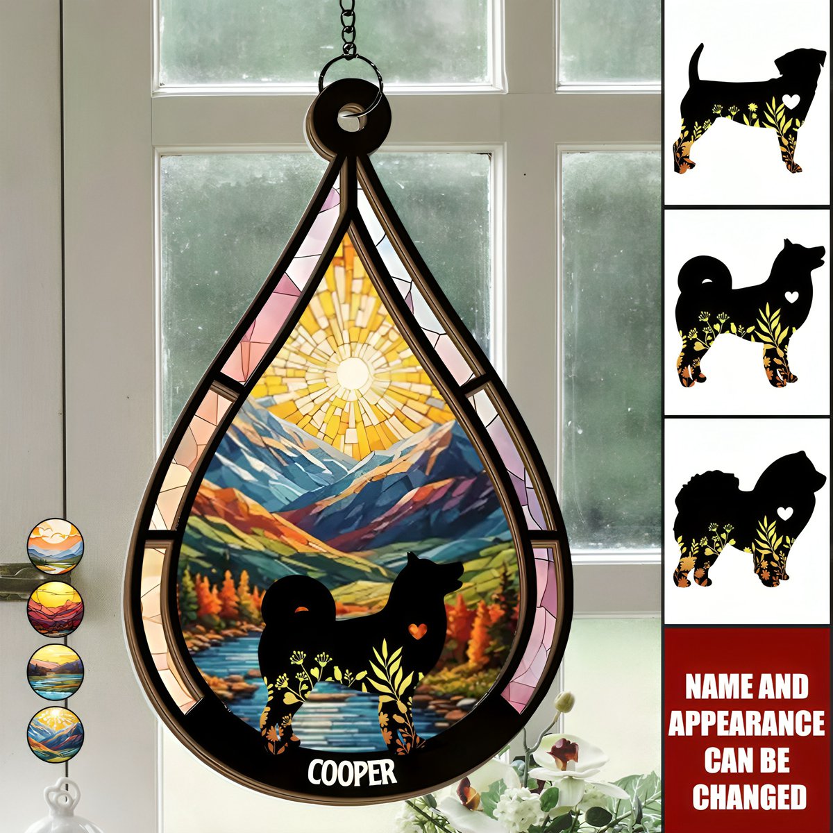 At The Rainbow Bridge, Wrapped In Eternal Warmth - Memorial Personalized Window Ornament