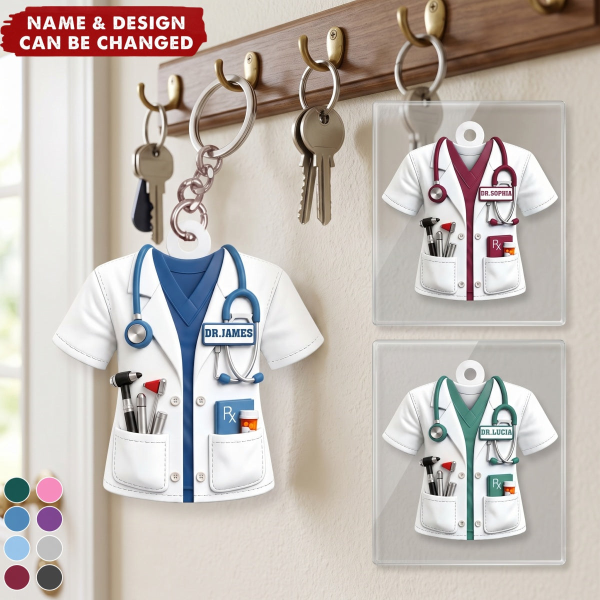 Doctor And Tools – Personalized Acrylic Keychain