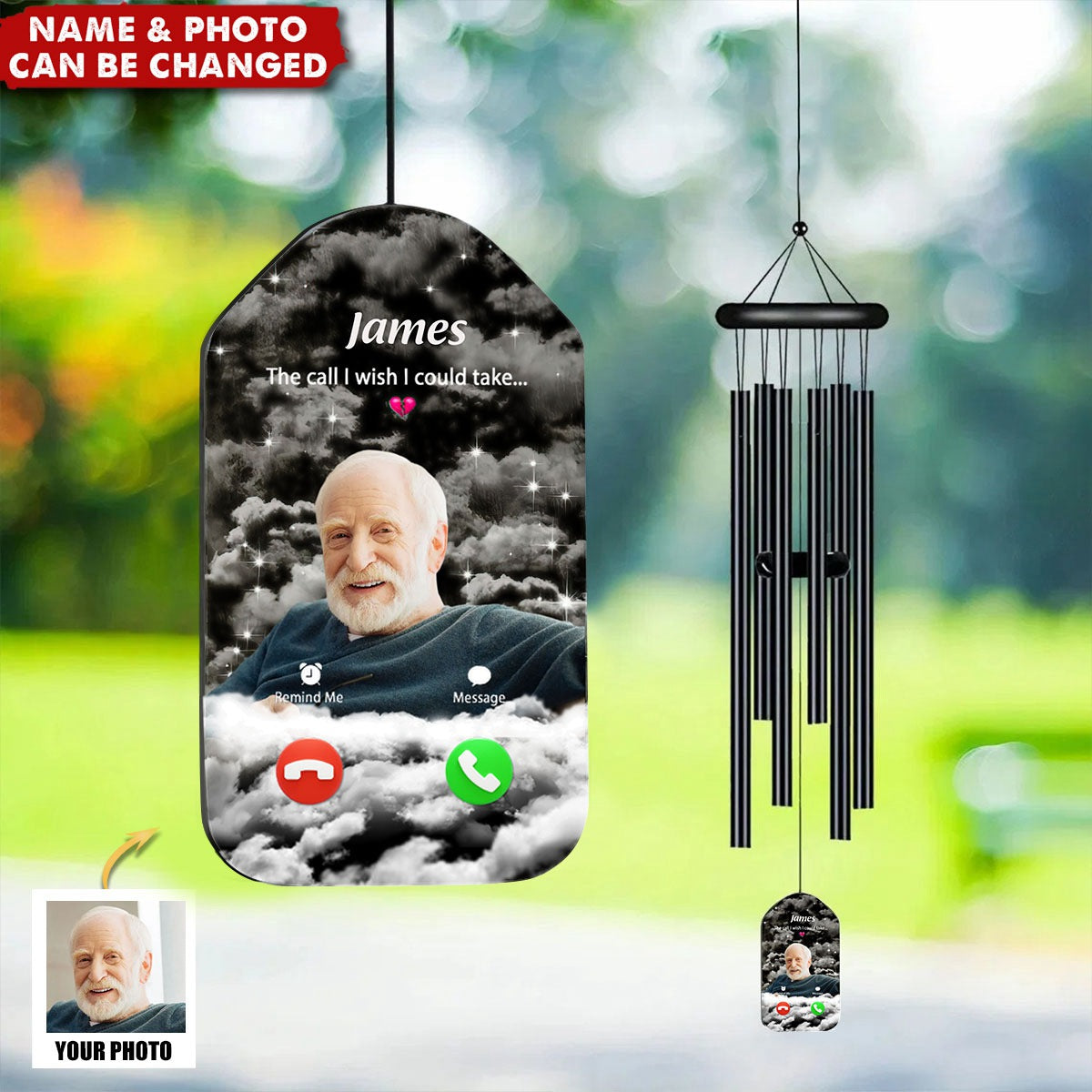 The Call I Wish I Could Take Memorial Wind Chimes