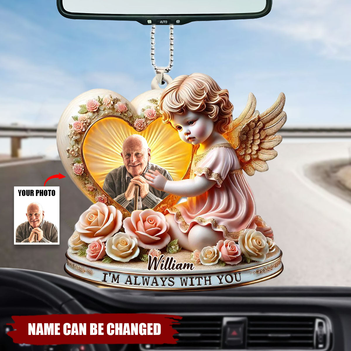 I'm Always With You - Personalized Memorial Car Ornament