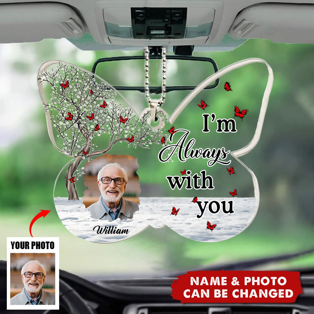 Your Wings Were Ready But My Heart Was Not - Personalized Car Ornament