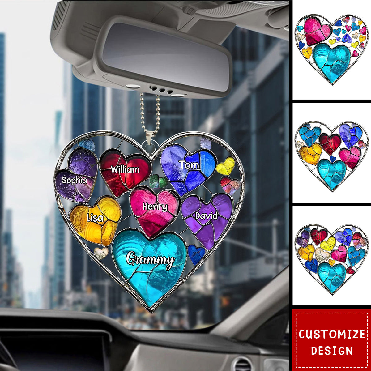 Grandma's Mom's Sweethearts - Personalized Grandma Ornament