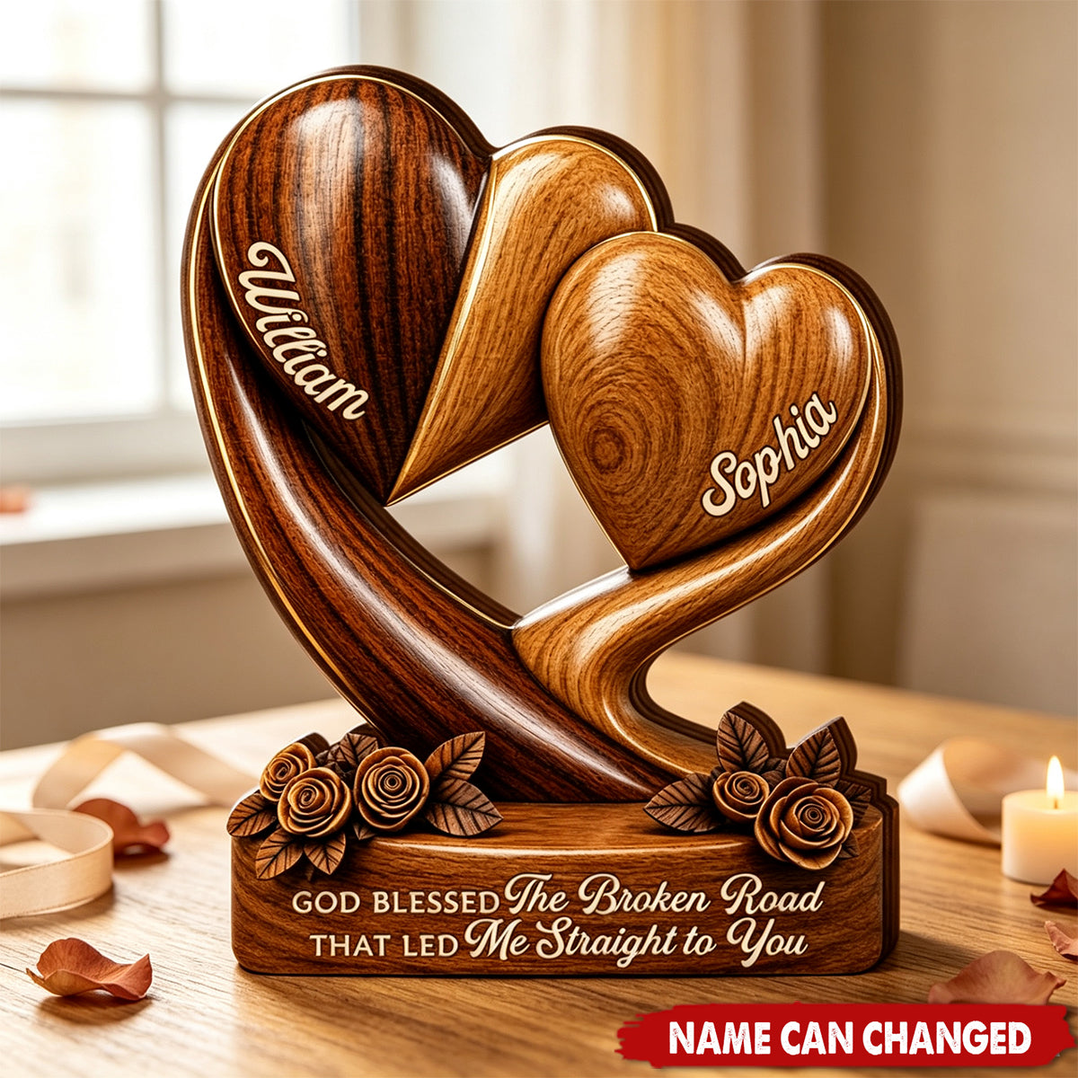 Intertwined Hearts You And Me We Got This - Personalized Customized 3-layered Wooden Plaque