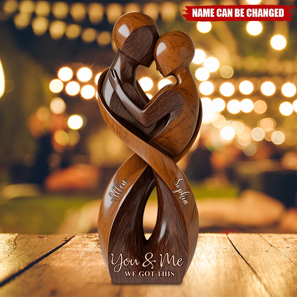 You And Me We Got This - Personalized Couple Custom Shaped Acrylic Plaque