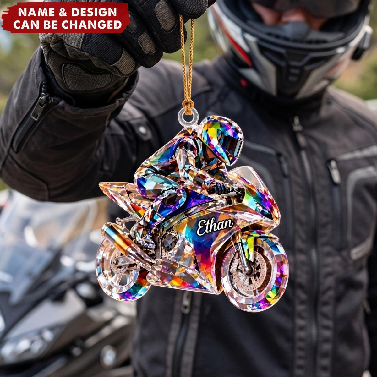 Motorcycle Soul – Personalized Acrylic Custom Shape Ornament