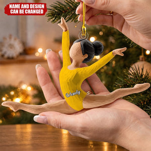 Personalized Gymnastics Christmas Ornament, Custom Ballet Girl Dancer Keepsake, Gymnast Christmas Acrylic Ornament, Sports Team 2026 Gift