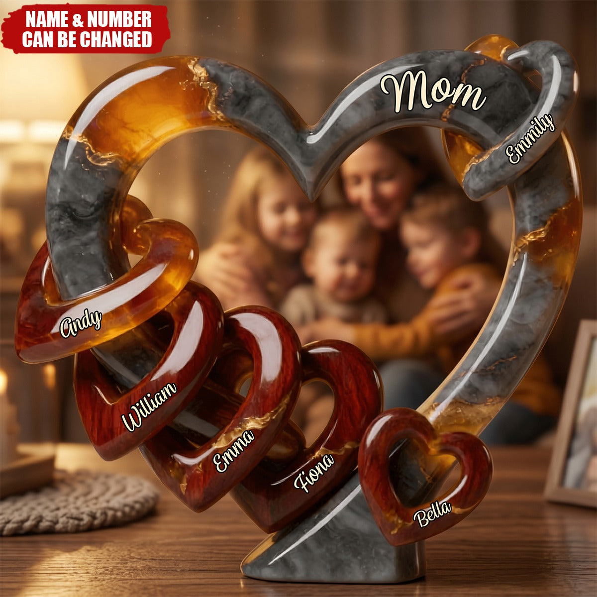 Mommy We Love You - Personalized Mother Custom Shaped Acrylic Plaque