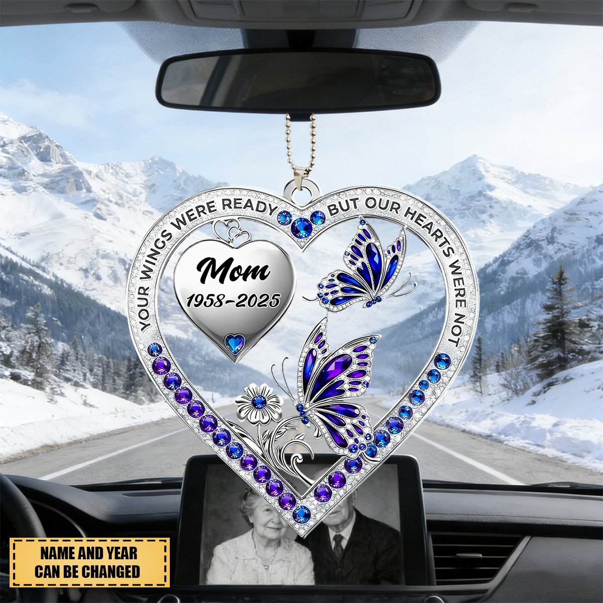 Your Wings Were Ready - Personalized Car Acrylic Hanging Ornament