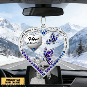 Your Wings Were Ready - Personalized Car Acrylic Hanging Ornament