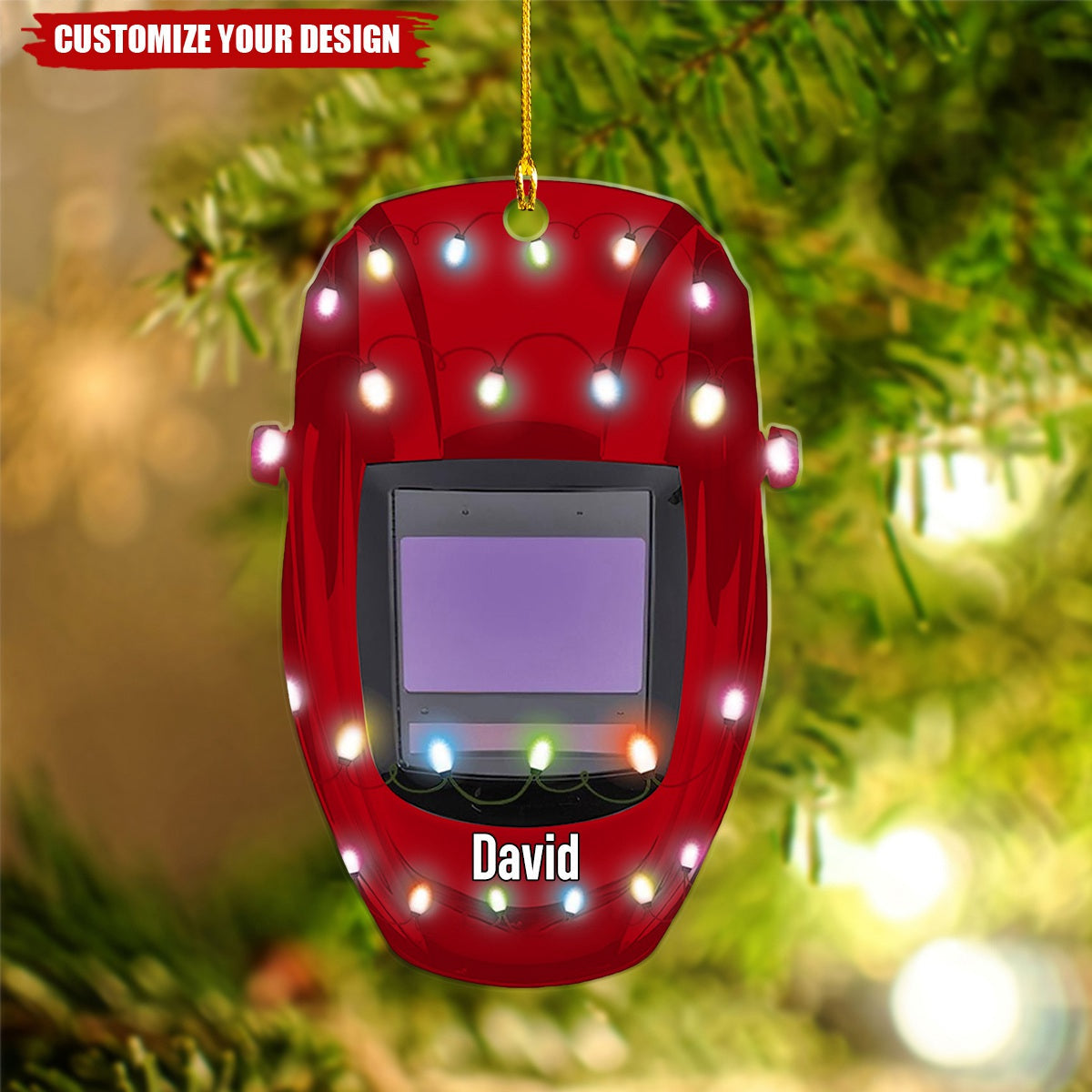 Custom Welder Helmets Ornament - Personalized Welder Ornament