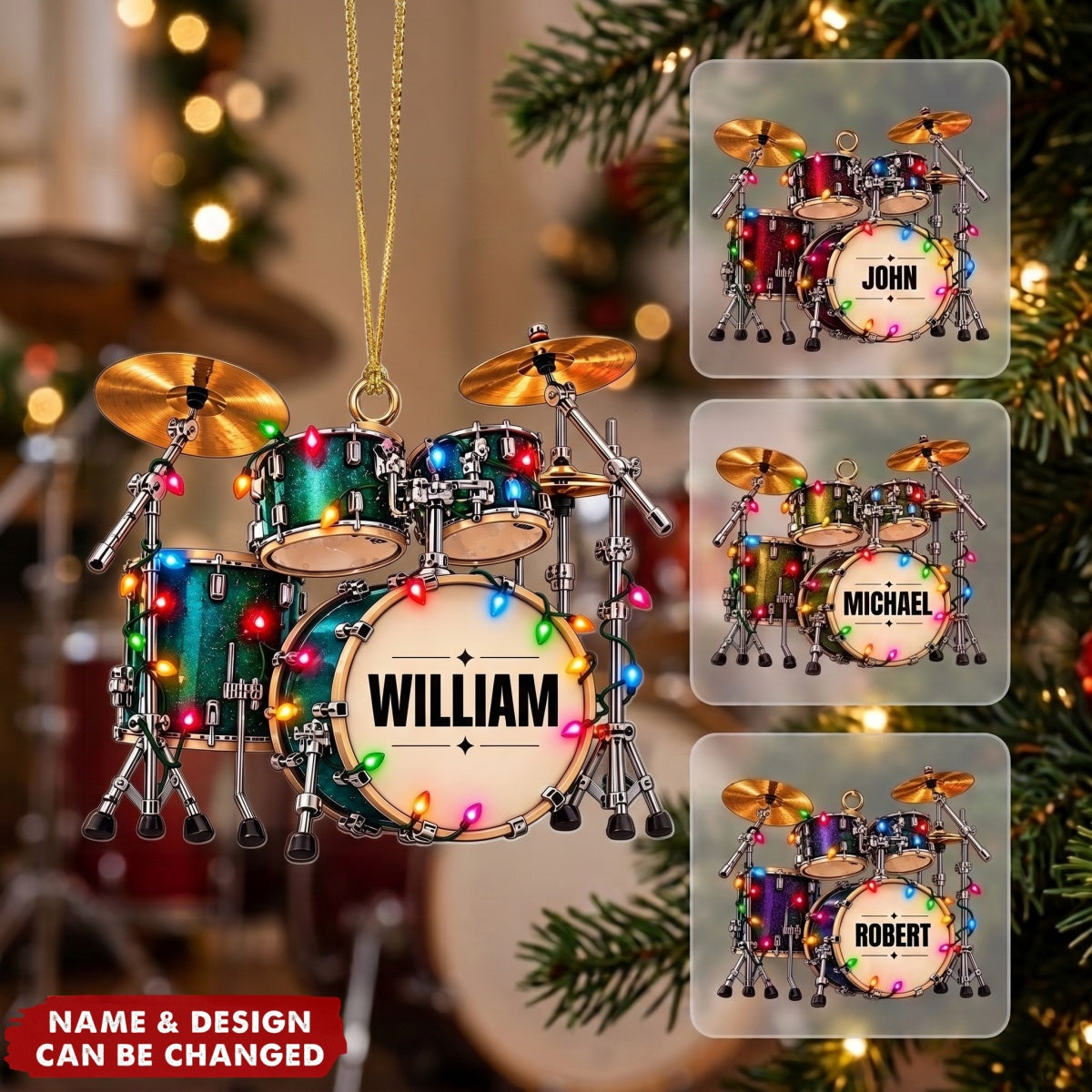 Drum Life – Personalized Acrylic Custom Shape Ornament