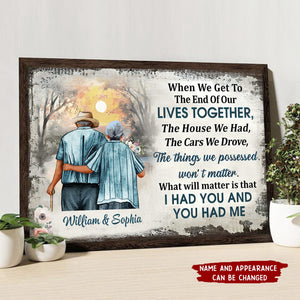 Custom Photo When We Get To The End - Personalized Family Gift Poster