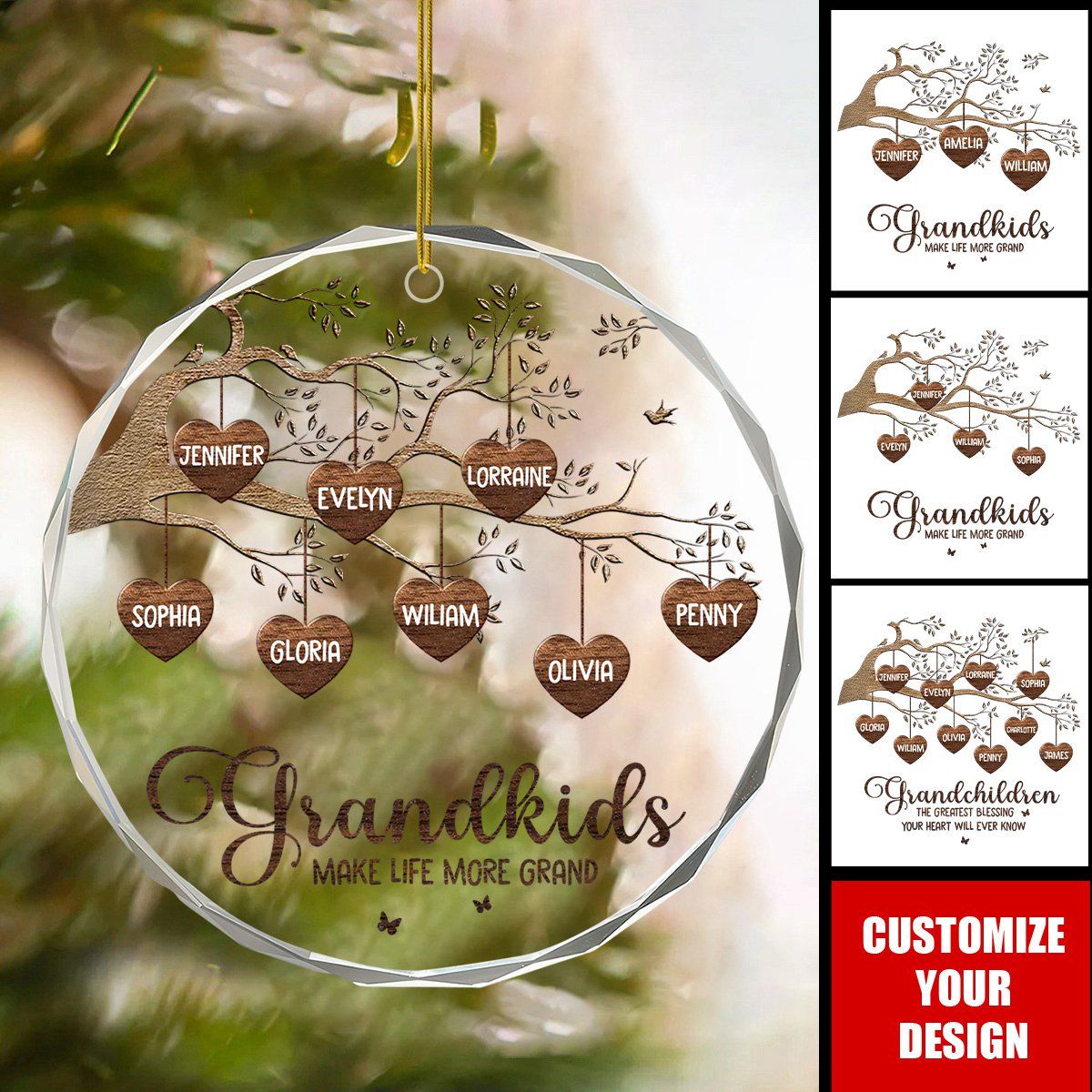 Every House Needs A Grandmother In It - Personalized Custom Circle Glass Ornament, Christmas Gift For Grandma
