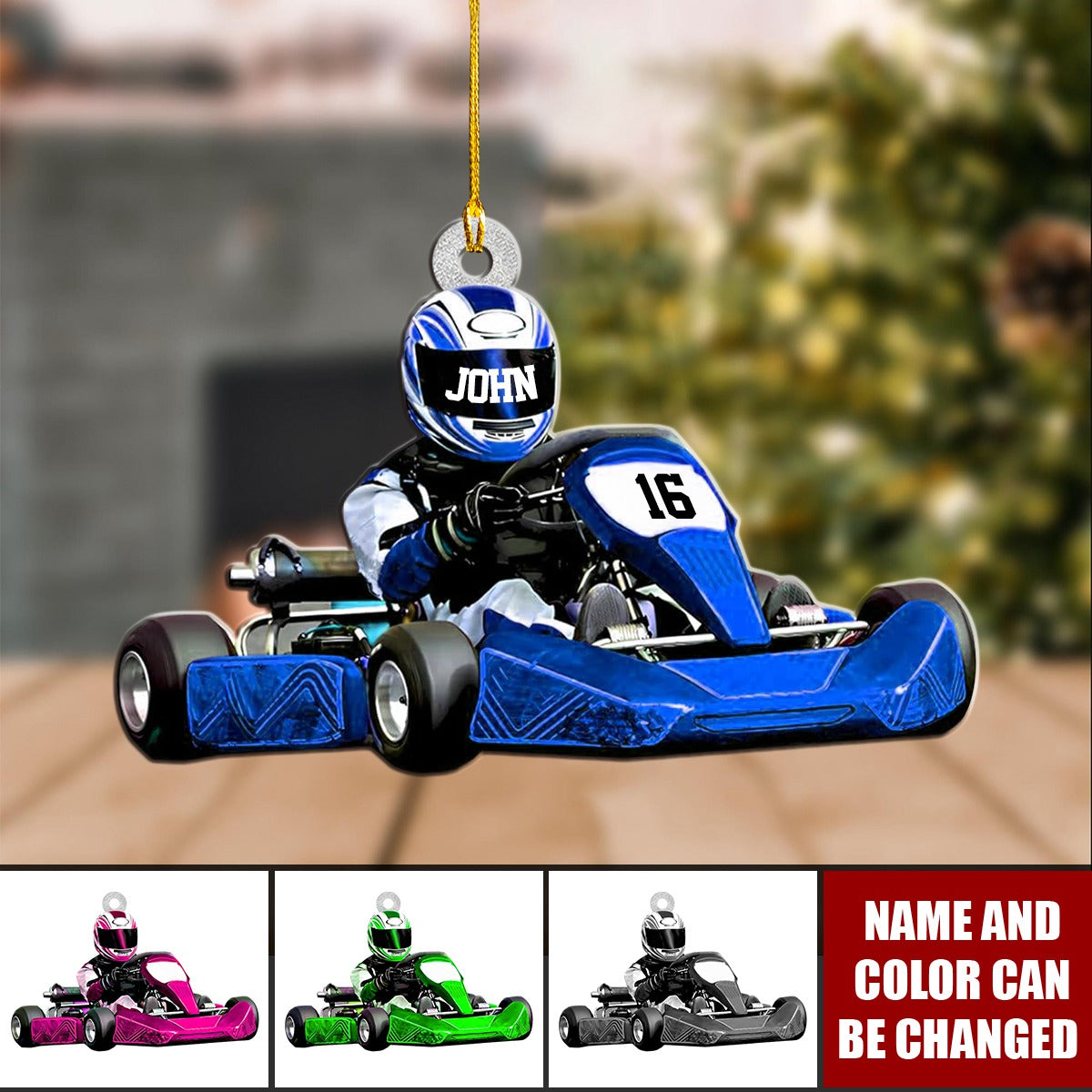 Personalized Race Christmas Ornament, Race Car Ornament, Gift For Race Car Lovers