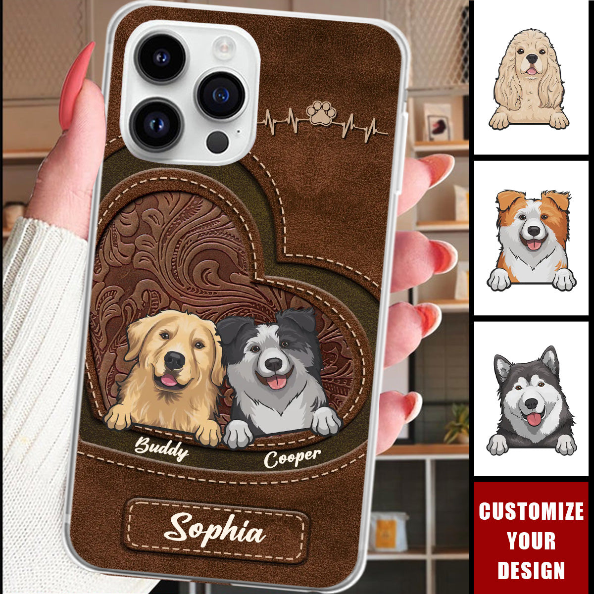 Life Is Better With Dogs - Personalized Clear Phone Case - Gift For Pet Owners, Pet Lovers