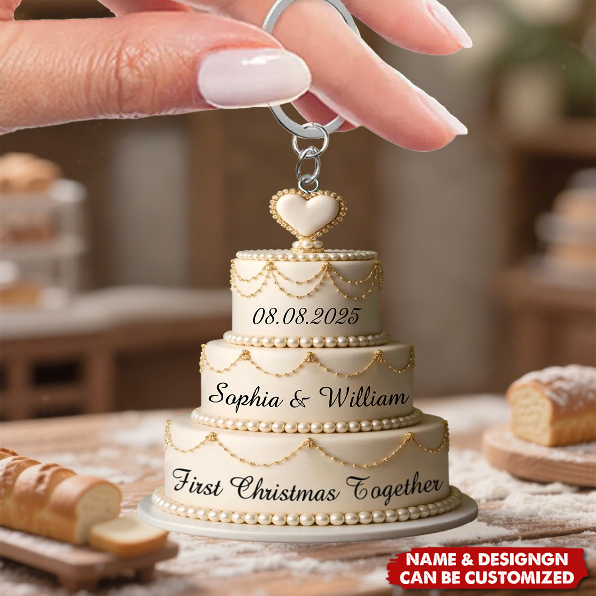Our Love Story, Freshly Baked - Personalized Acrylic Keychain