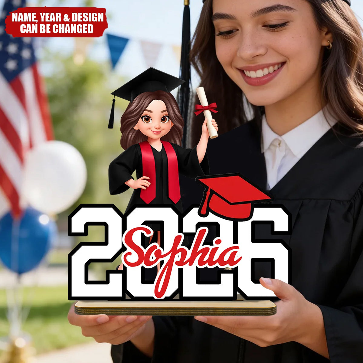 This Is My Cap & Gown Moment - Personalized 2-Layered Wooden Plaque