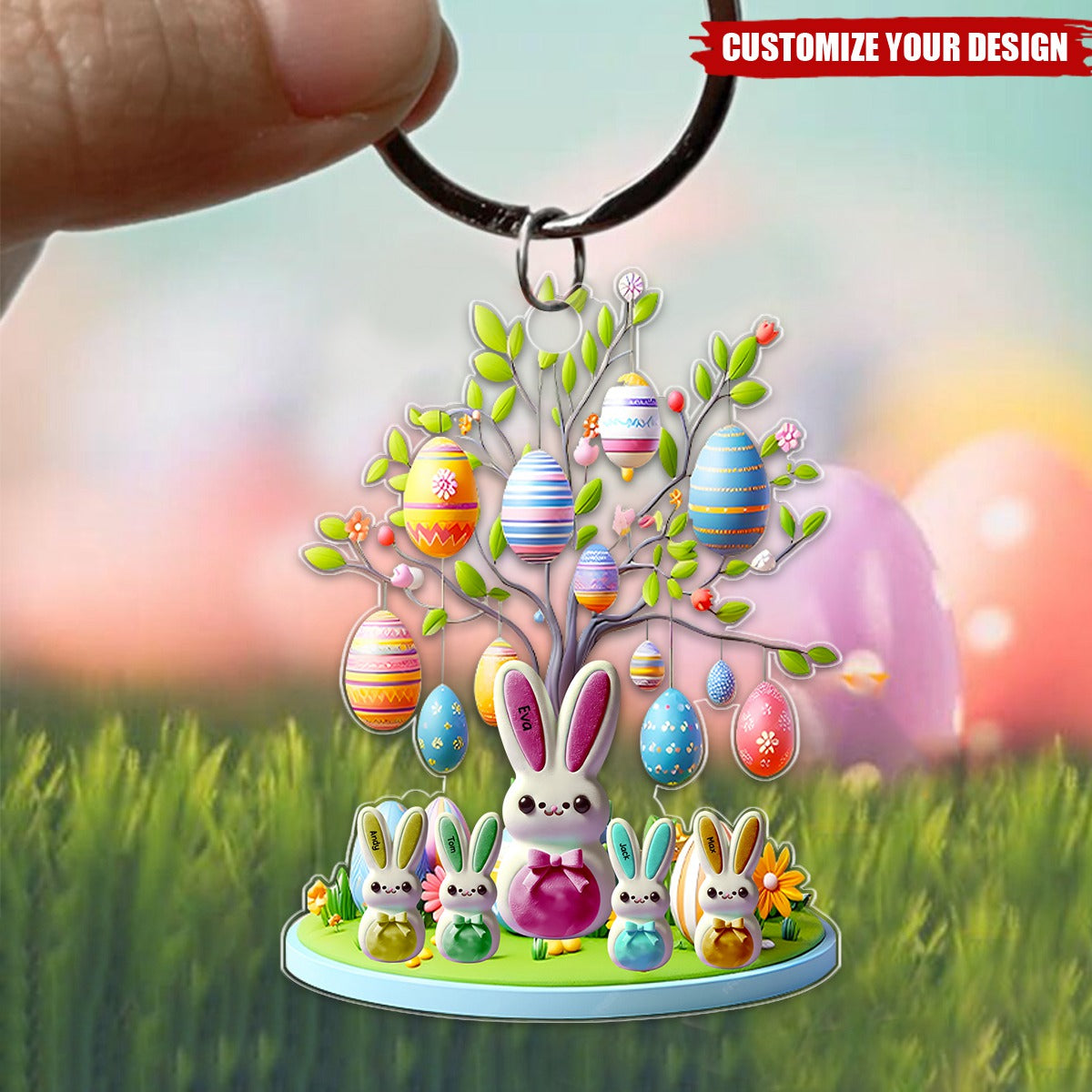Personalized Gifts For Easter's Day Keychain Bunny Kids