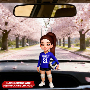 3D Effect Proud Volleyball Player - Personalized Car Ornament, Gift For Volleyball Players, Volleyball Lovers