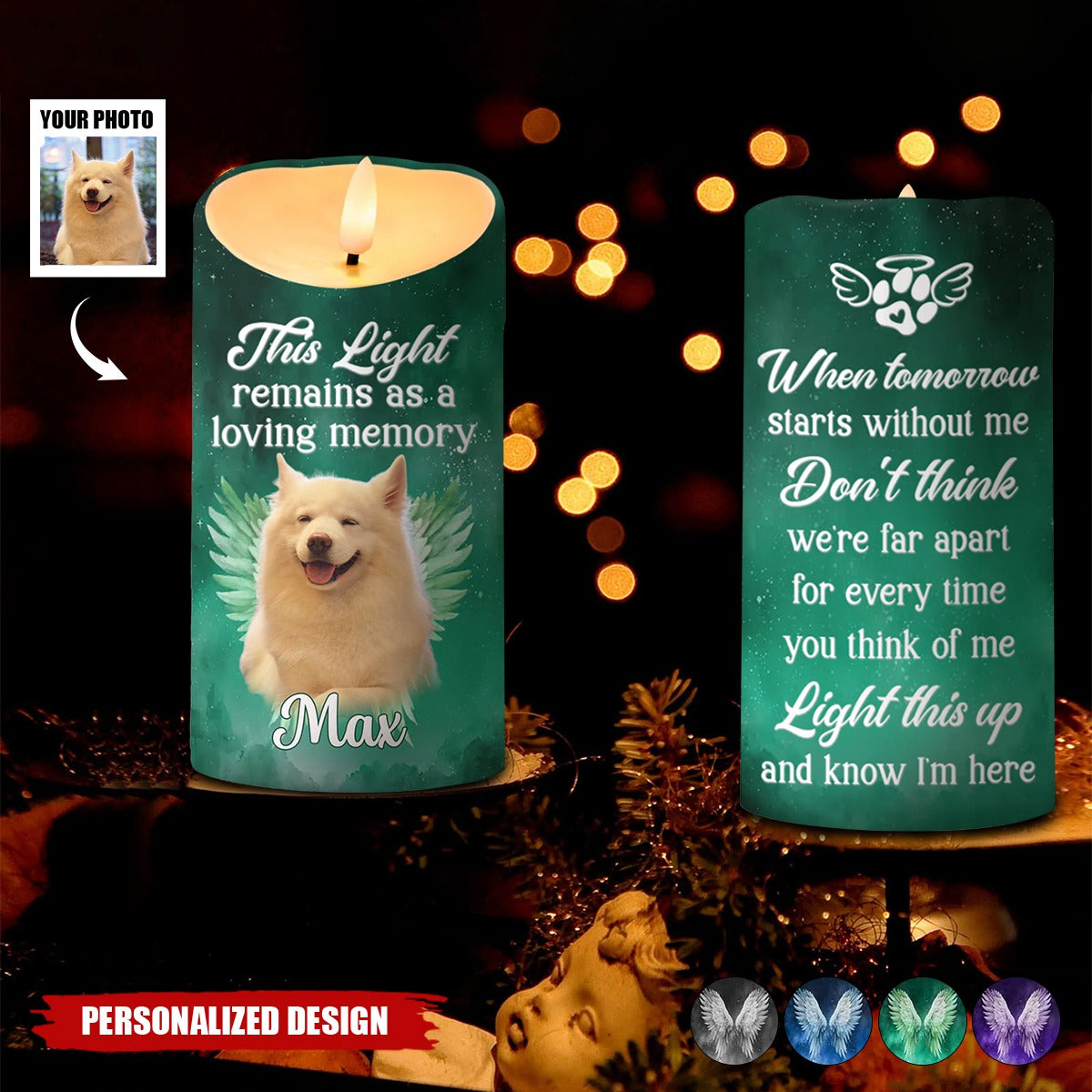 Forever Our Faithful Companion - Memorial Personalized LED Candle - Gift For Pet Lovers