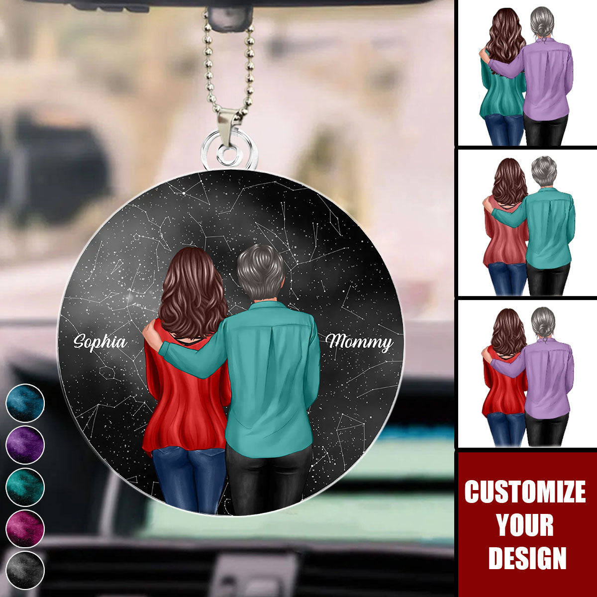 Under These Stars You Became My Mom Personalized Acrylic Ornament