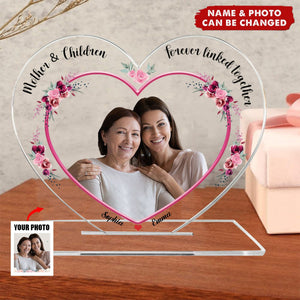 Mother & Daughters Forever Linked Together - Personalized Acrylic Photo Plaque