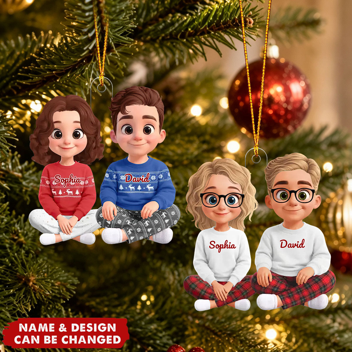 Custom First Christmas Acrylic Ornament - Personalized Anniversary Christmas Gifts