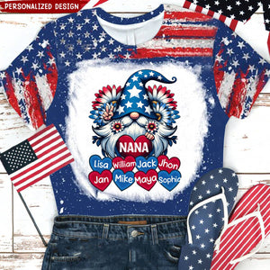 Dwarf Grandma, Mom With Heart Kid Name Personalized 3D T-shirt